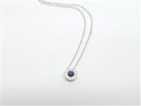 Collana Namuri Donna Rondo in Oro bianco Zaffiro 0.24 Ct PSCOL02/ZA - PSCOL02/ZA